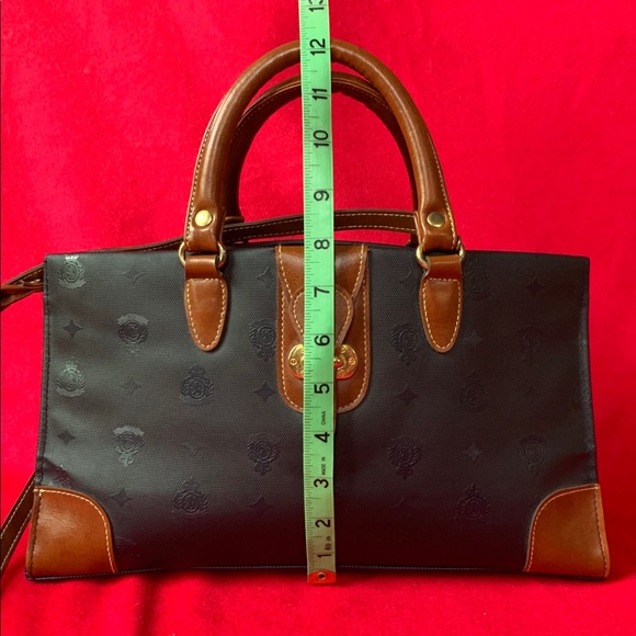 Black and Tan Shoulder Bag with Crossbody Strap - Picture 5 of 13